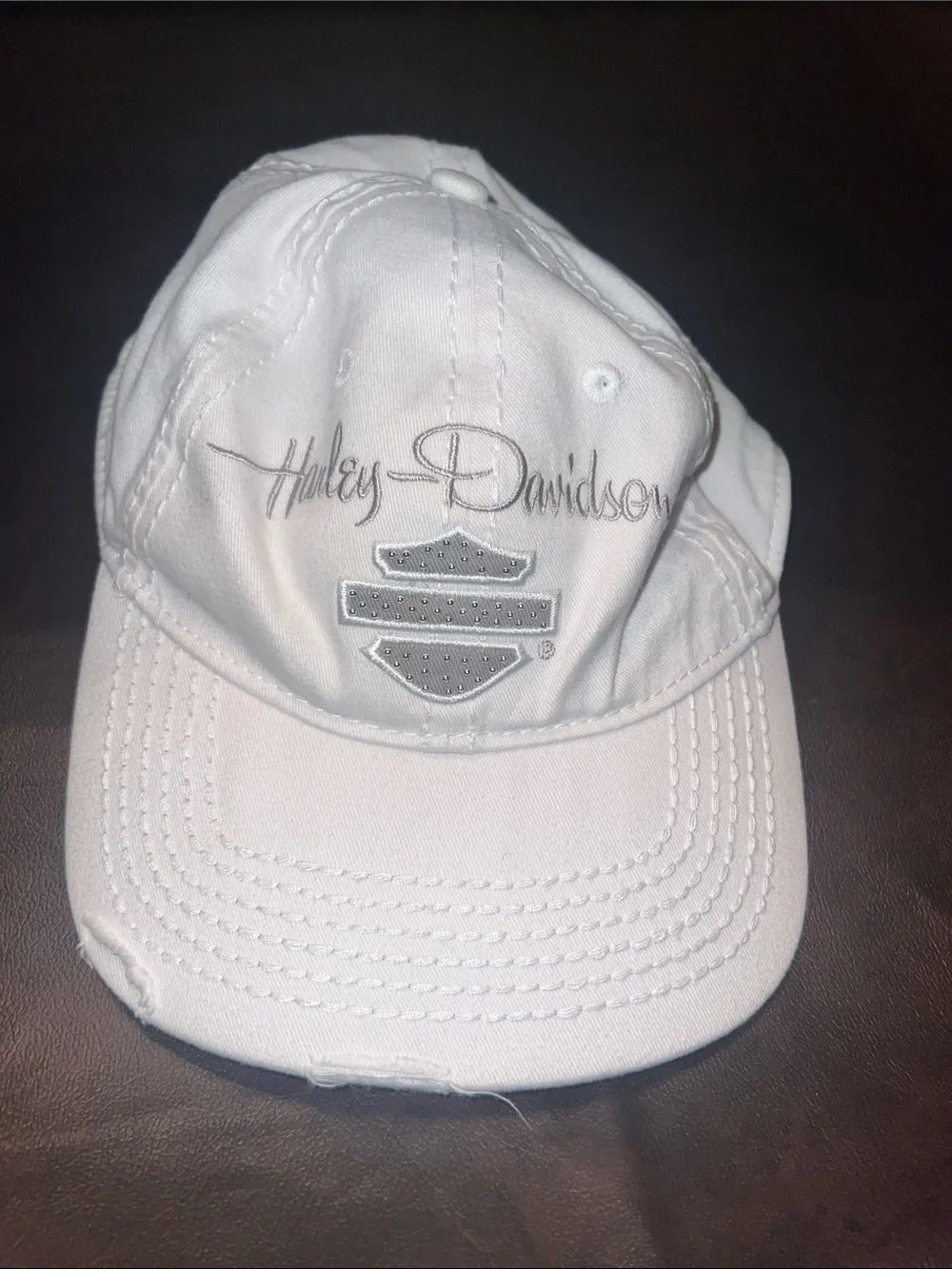 Harley-Davidson Kids White Embroidered Logo Hat